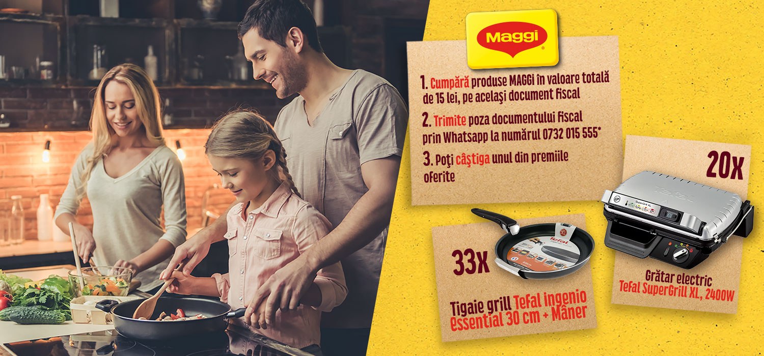Gateste cu bucurie, castiga ajutoare in bucatarie! Maggi Auchan Romania