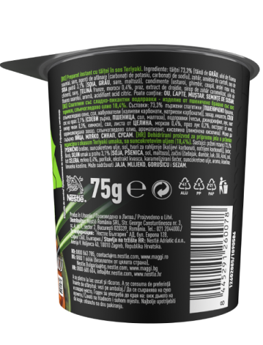 MAGGI tăiței instant în sos Teryaki, pahar, 75g_BOP