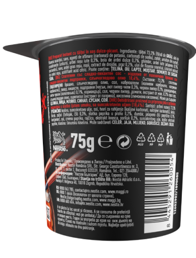 MAGGI tăiței instant în sos dulce-picant, pahar, 75g_BOP
