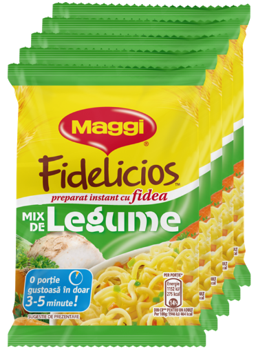MAGGI Fidelicios Fidea instant Legume 59.2g, Pachet 5 bucati_FOP
