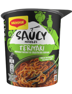 MAGGI tăiței instant în sos Teryaki, pahar, 75 g