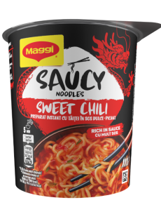 MAGGI tăiței instant în sos dulce-picant, pahar, 75 g