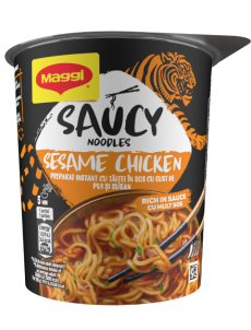 MAGGI tăiței​ instant în sos cu gust de pui și susan, pahar, 75 g