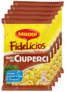 MAGGI Fidelicios cu gust de Ciuperci 59.2g, Pachet 5 bucati