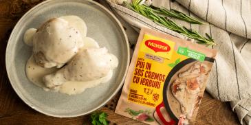 MAGGI Ideea Zilei pentru pui cu sos cremos si ierburi aromatice
