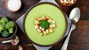 Supa crema de praz cu broccoli si fasole alba
